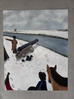 part of outdoor mural, 2025. Commissioned by the municipality of Bodegraven-Reeuwijk.