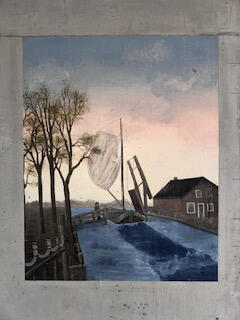part of outdoor mural, 2025. Commissioned by the municipality of Bodegraven-Reeuwijk.